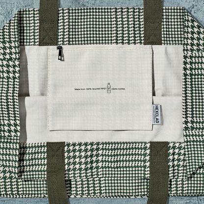 The Everything Everywhere Bag (Houndstooth-Forest)