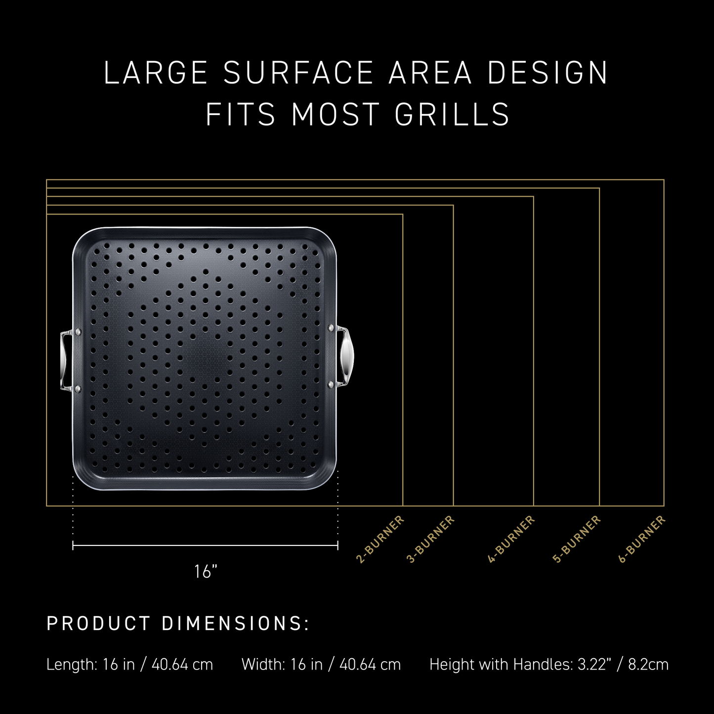 Hybrid BBQ Grill Topper, 16”