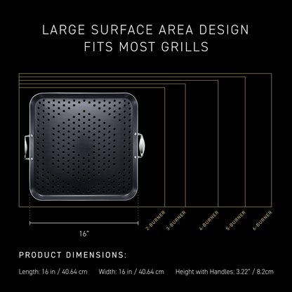 Hybrid BBQ Grill Topper, 16”