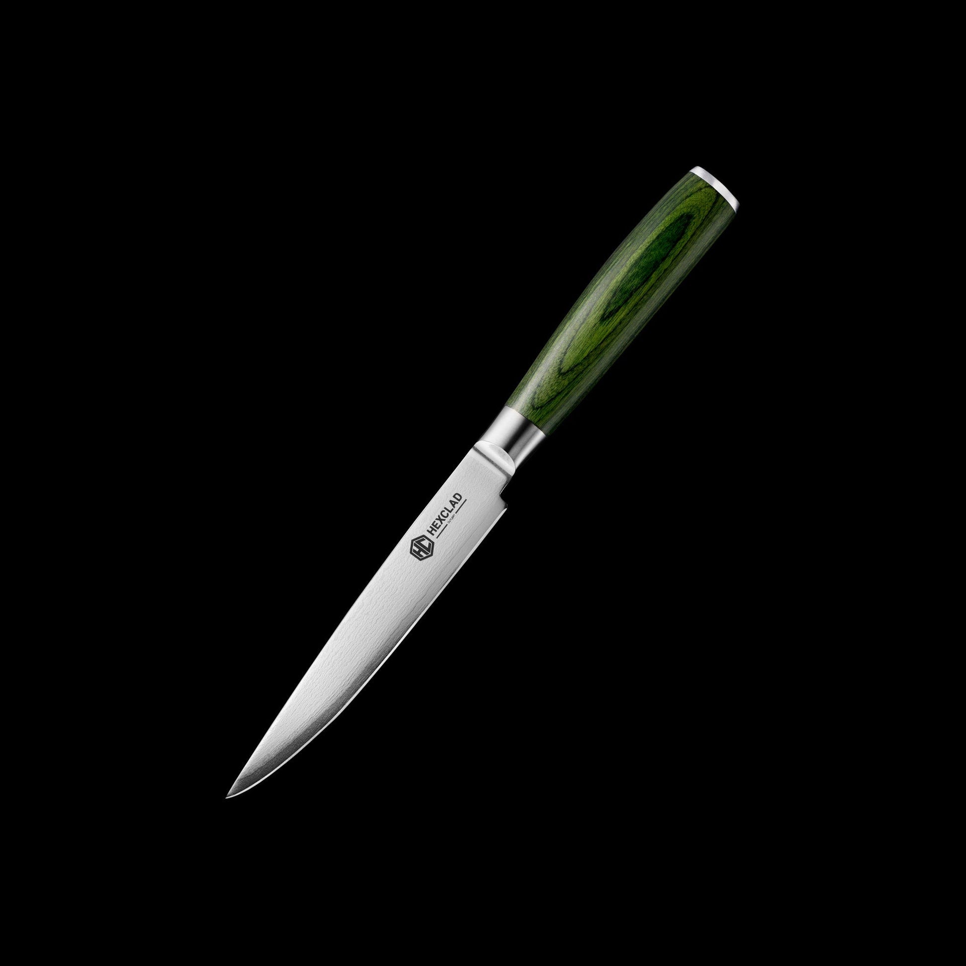 Damascus Steel Steak Knife Set, 4-pc (Green)