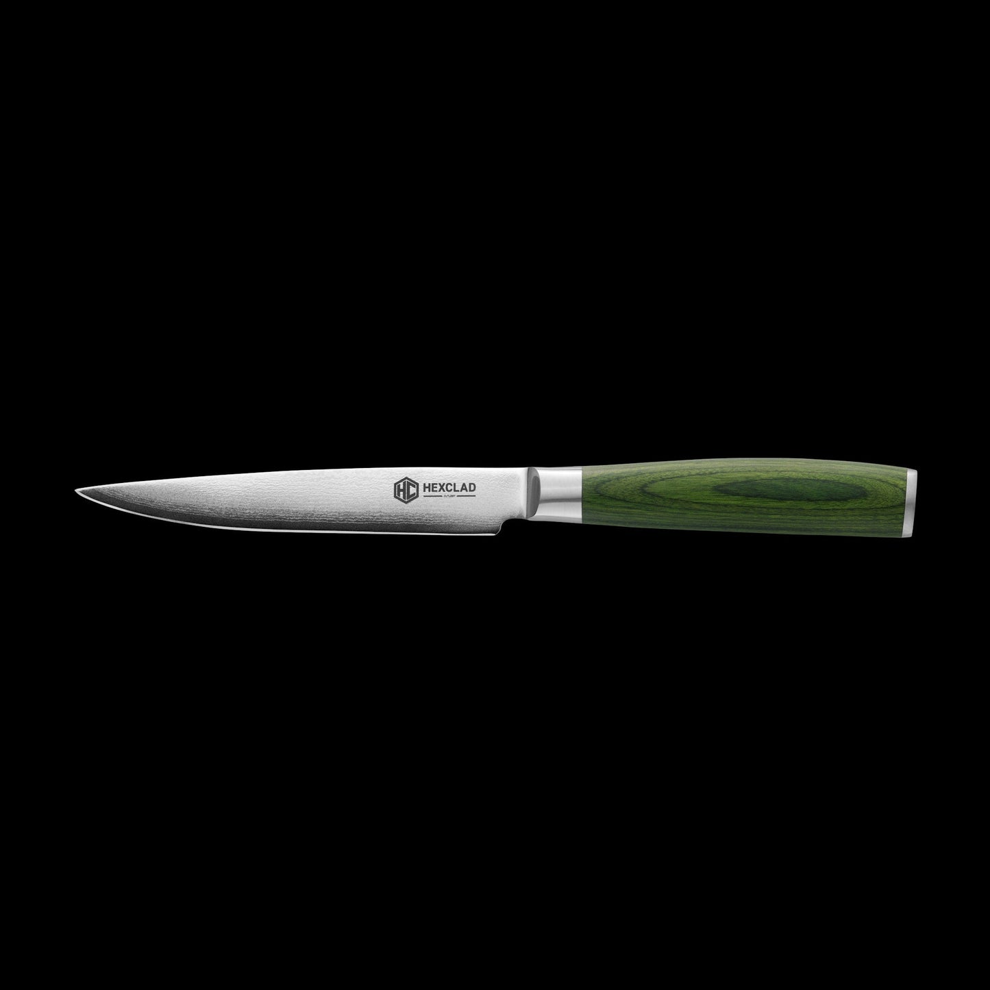 Damascus Steel Steak Knife Set, 8-pc (Green)