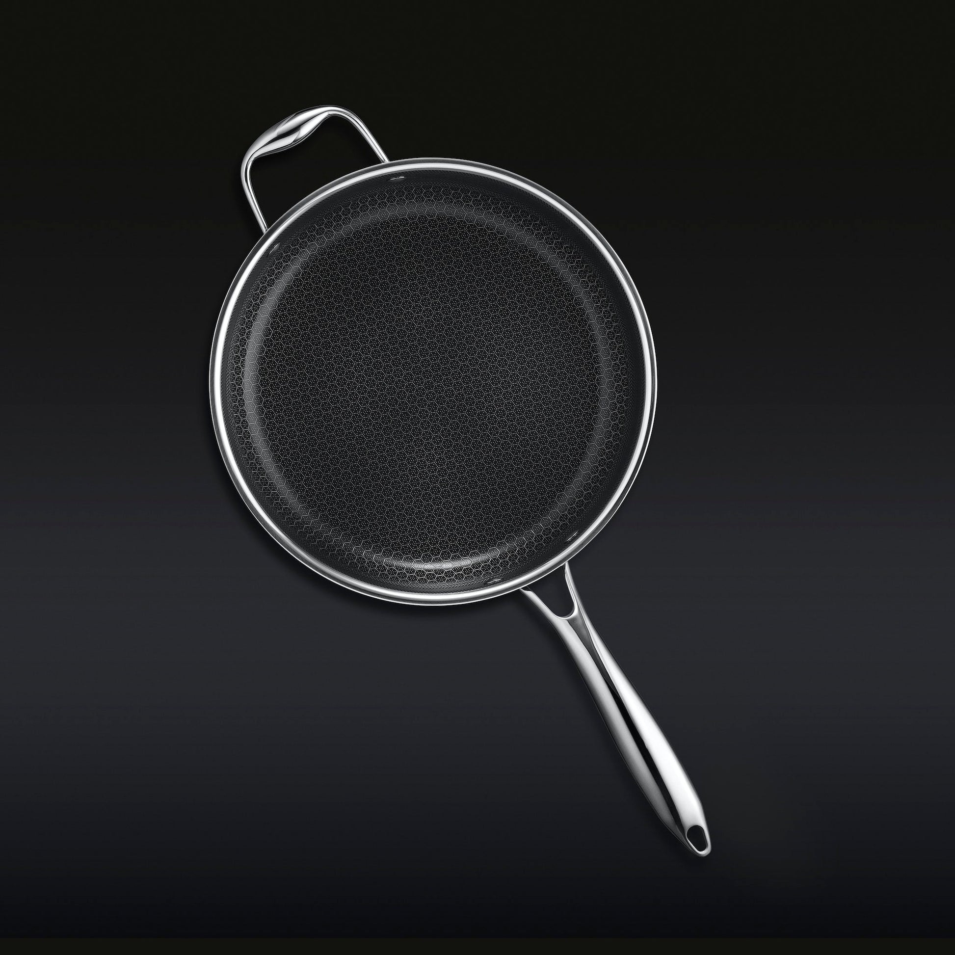 Hybrid Deep Sauté Pan with Lid, 3.3-Qt