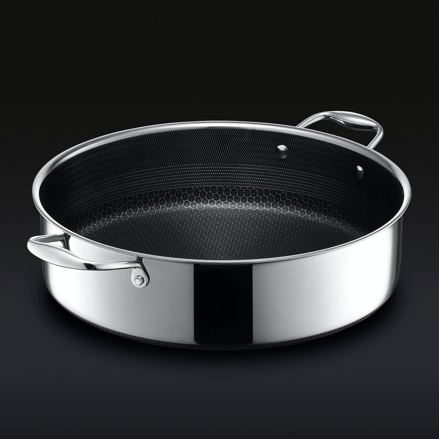 Hybrid Deep Sauté Pan/Chicken Fryer with Lid, 7-Qt