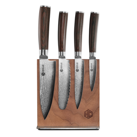 Damascus Steel Studio Knife Set, 5-pc (Espresso)