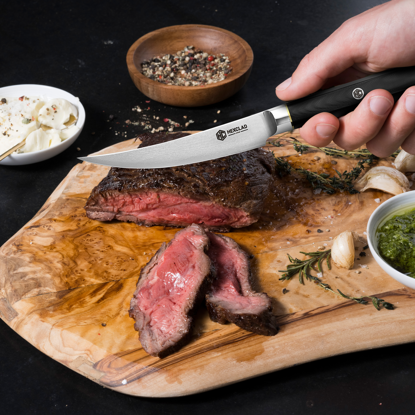 Master Series Damascus Steel Steak Knife Set, 4-pc