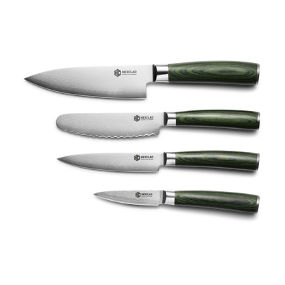 Damascus Steel Studio Knife Set, 5-pc (Green)